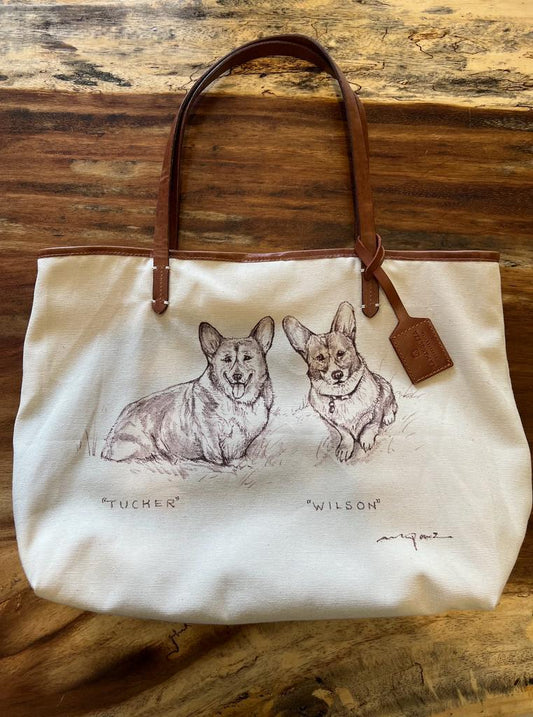 Custom Hand-Drawn Leather Handbag by Eduardo Márquez