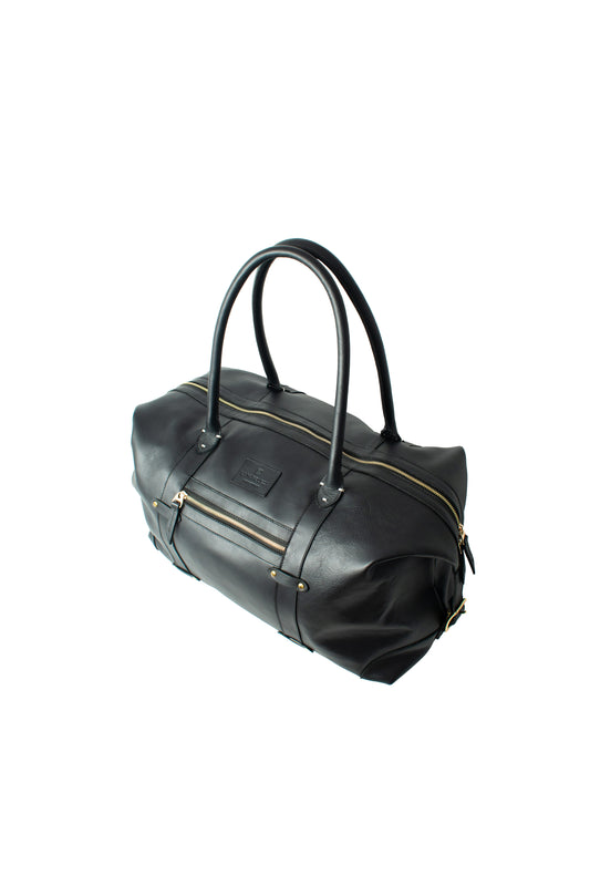 Leather Travel Bag - Black