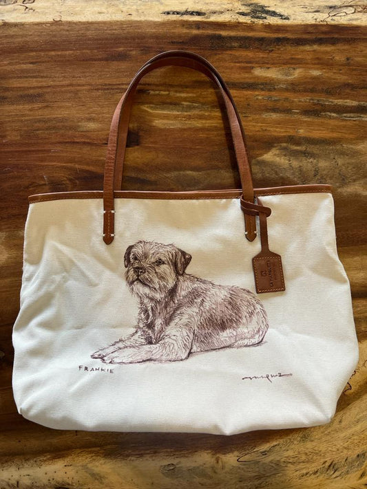 Custom Hand-Drawn Leather Handbag by Eduardo Márquez